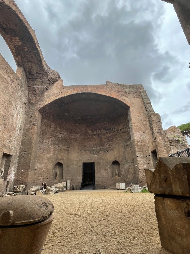 Inside the baths area