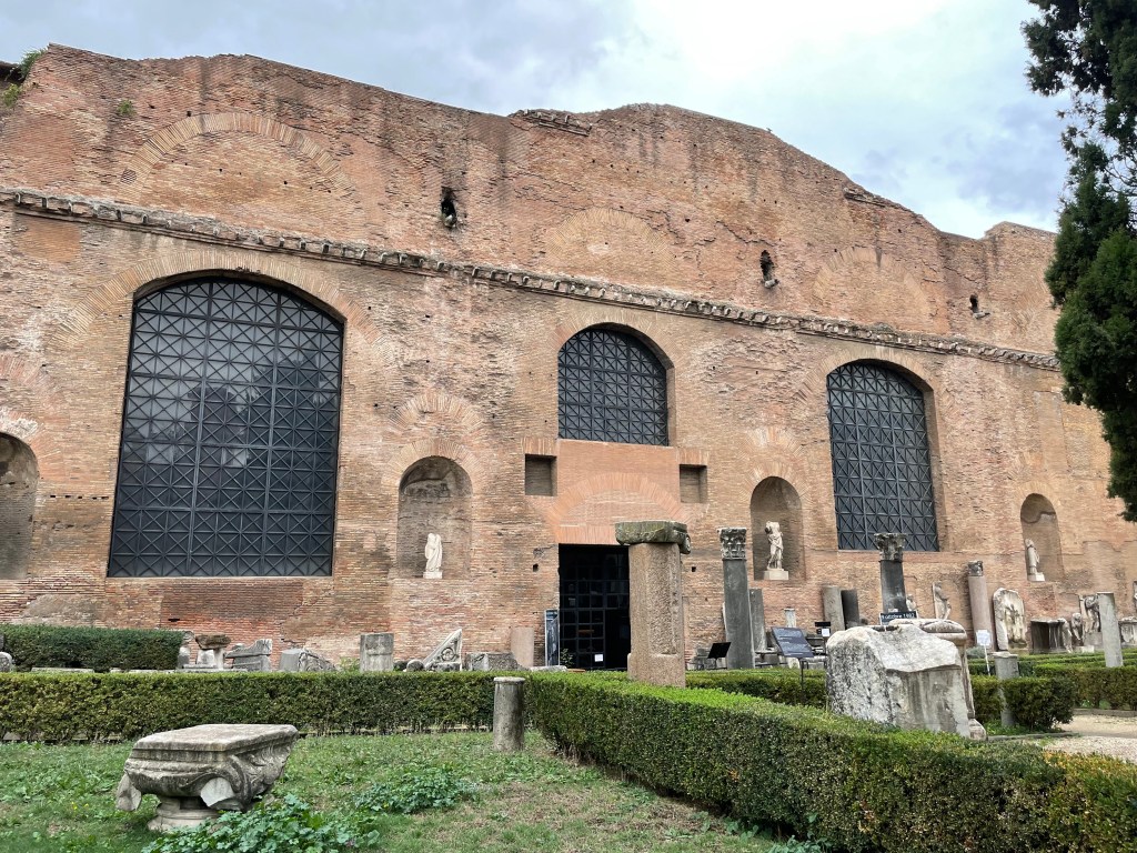 Outside the building
